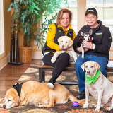 FOUNDER BILL AND HIS WIFE AND DOGS