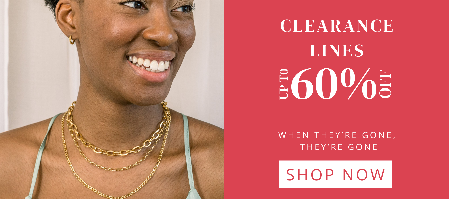 Shop clearance jewellery with up to 60% off