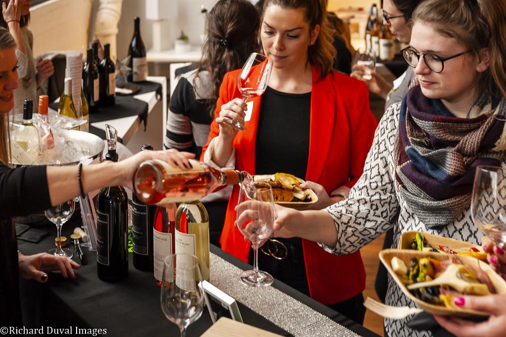 women enjoying wine tasting