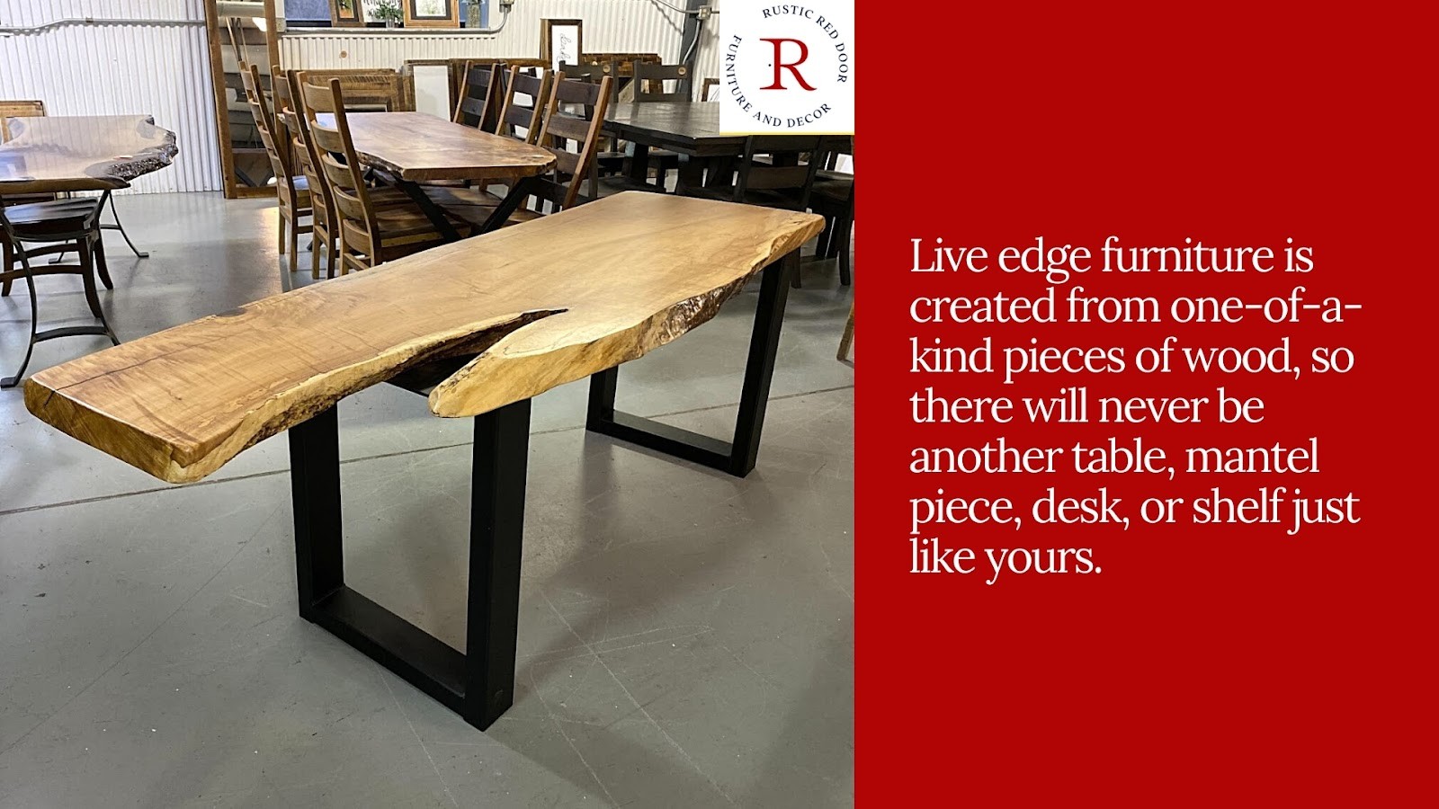 Rustic live edge furniture