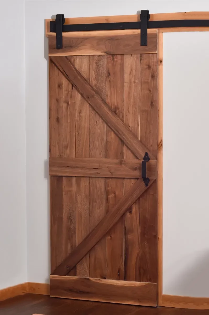 double z arrow walnut barn door