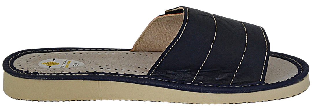 Larissa - Women open toe slippers - Reindeer Leather