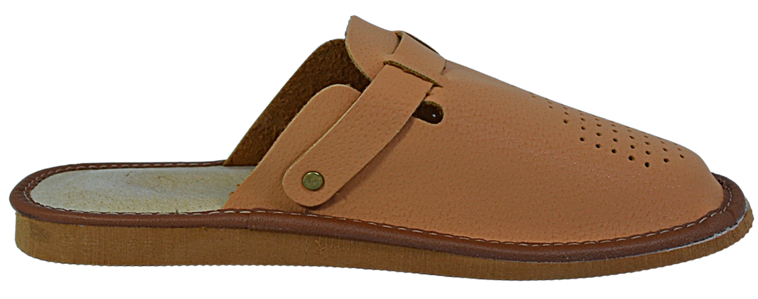 Kai - Mens bedroom leather slippers - Reindeer Leather