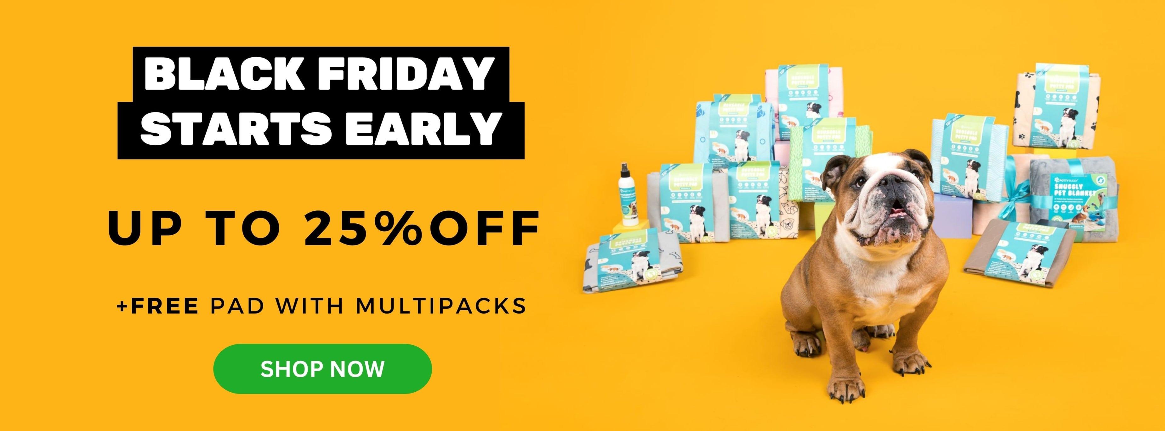 A promotional banner for Potty Buddy's Black Friday Sale