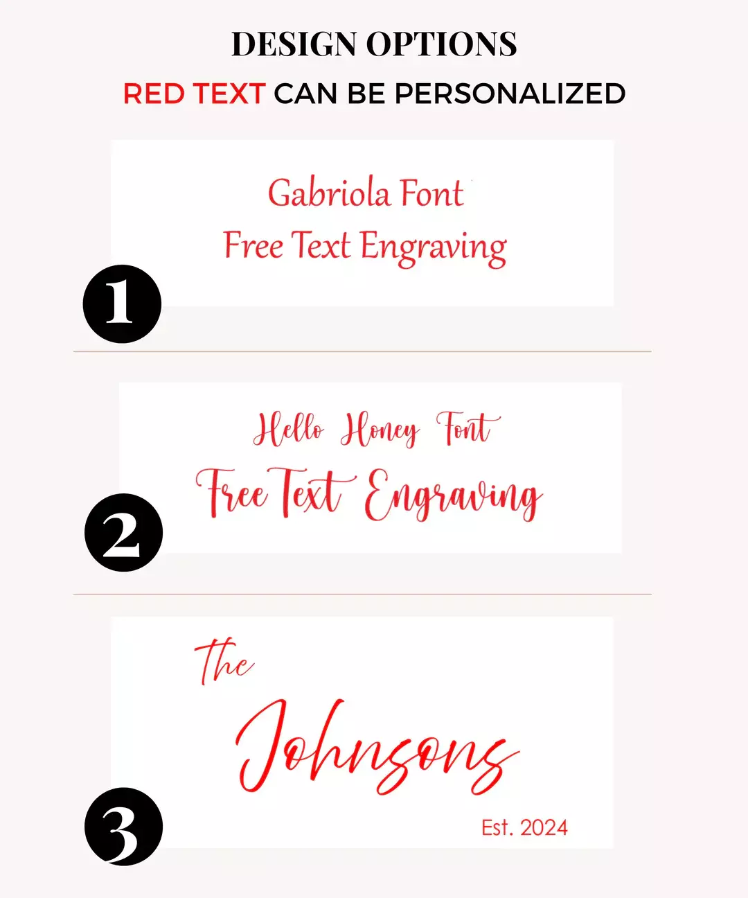 personalized laser engraving design options