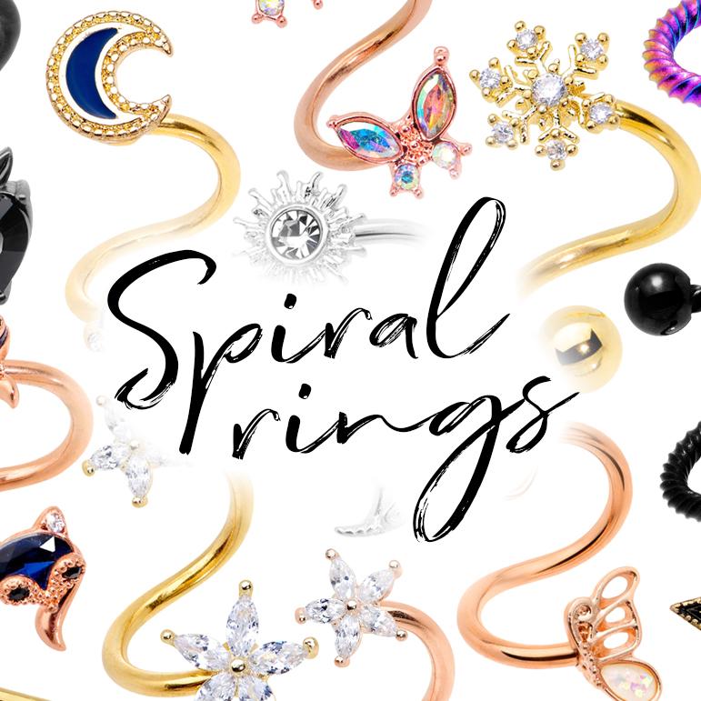 spiral belly button ring