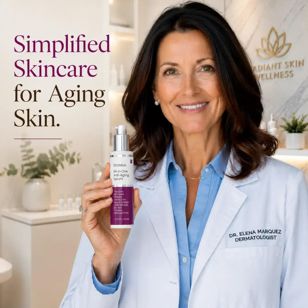 Strateva RX clinical results- 96% improvement in appearance of wrinkles, 95% showed brighter looking skin