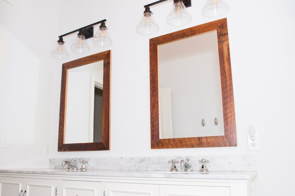 barnwood framed bathroom mirrors