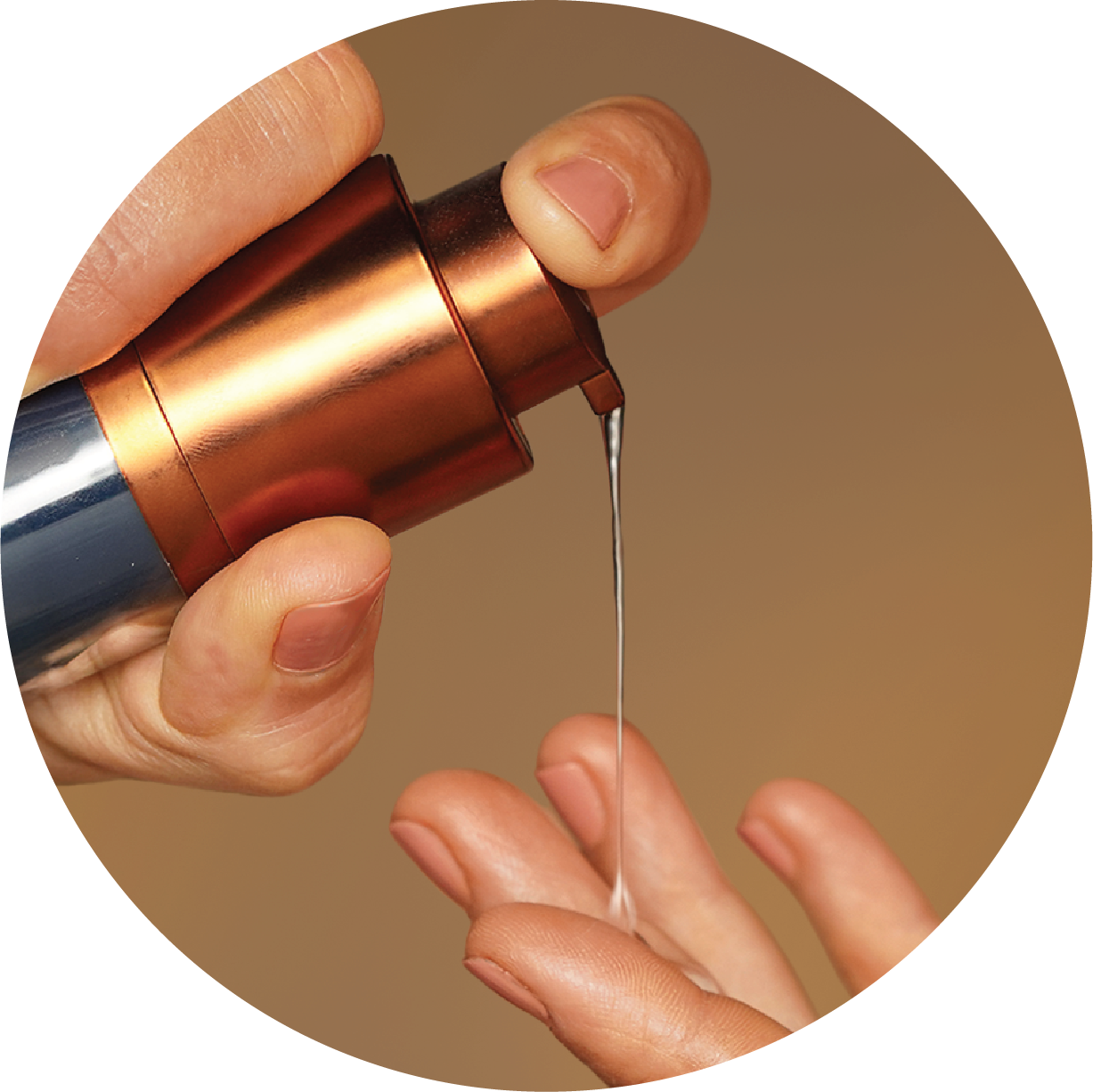 step 1 Twist & pump a pearl‑size drop
