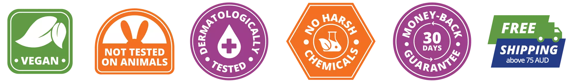 VEGAN | Not tested on animals | no harmful chemicals | non-toxic | 30 days money-back guarantee | free shipping