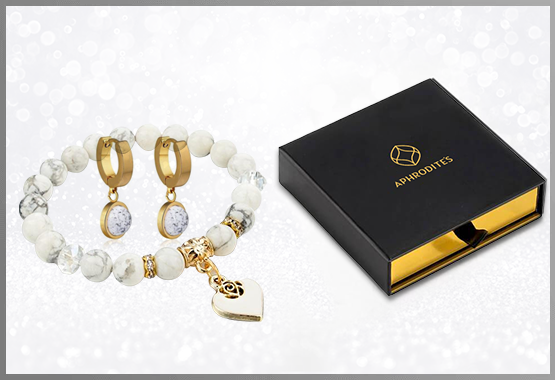 Solid Hearts Charm Bracelet Set