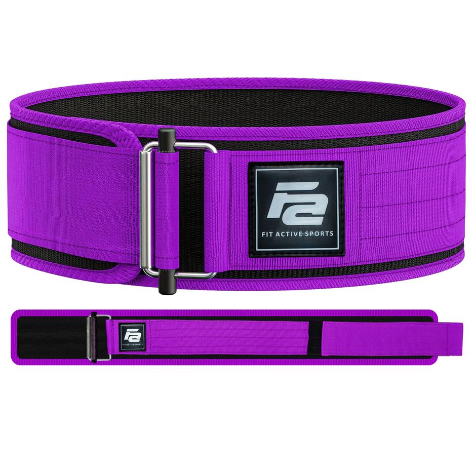 Quick Locking Easy Release Weight Lifting Belt Purple Fit Active Sports