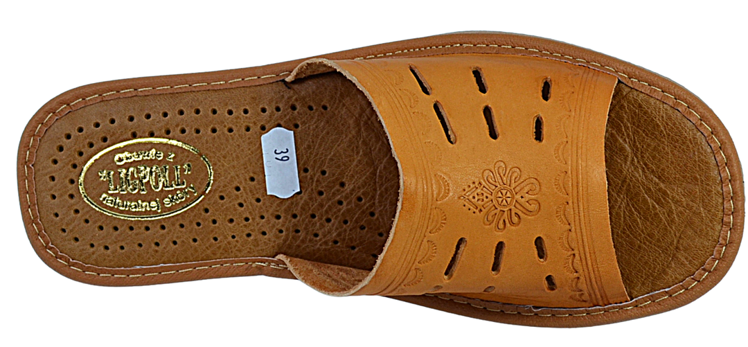 Adara - Women open toe slides - Reindeer Leather