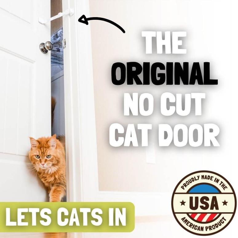 Door Buddy®: Door Latch Plus Door Stopper to Dog Proof Litter Box