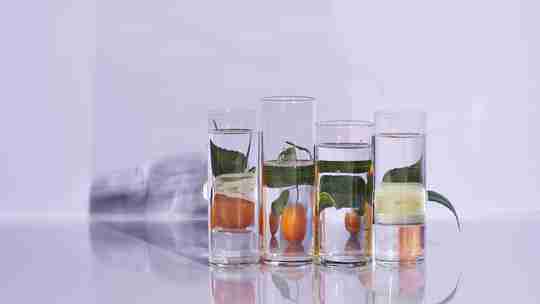 Image of citrus and water glasses