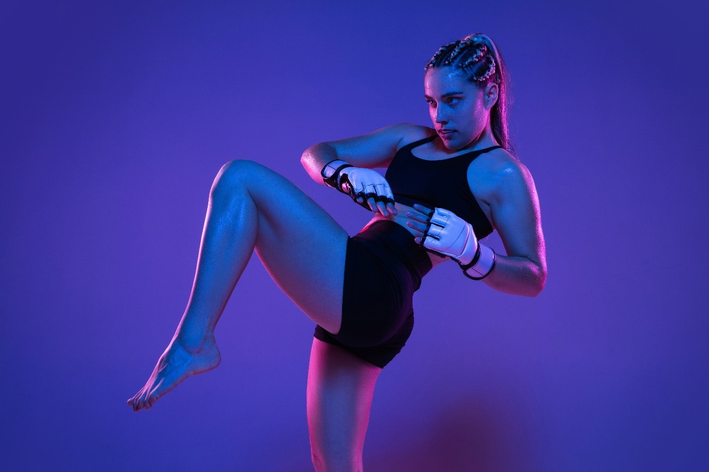 knee women blue Strengthening Exercises boxing