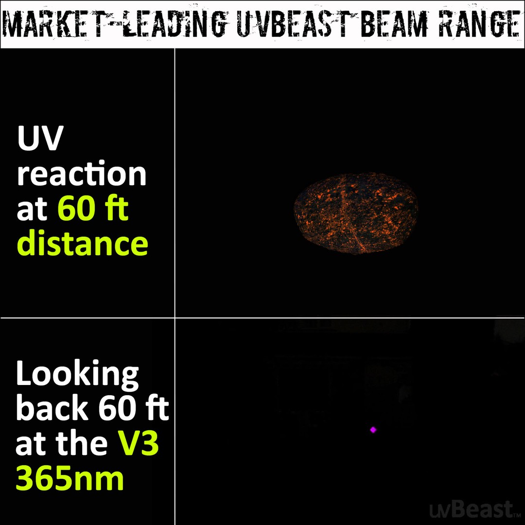 uvBeast Black Light UV Flashlight V3 365nm – FILTERED Ultraviolet - HIGH  POWER and LONG RANGE Professional Grade 365nm Beam