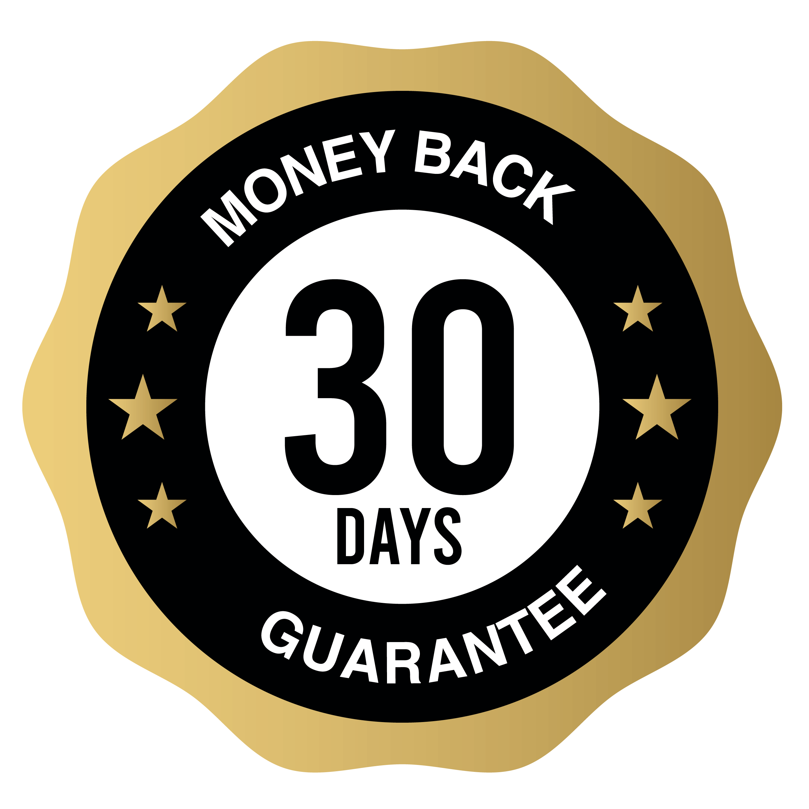 30-Day money back guarantee badge