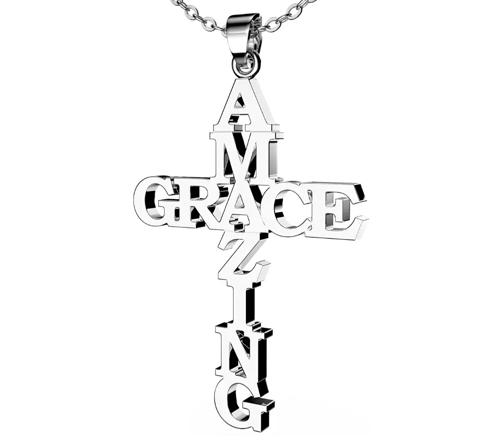 Amazing Grace Cross Necklace