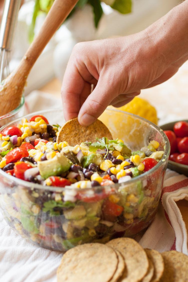 Summer Corn, Avacado, & Black Bean Salad
