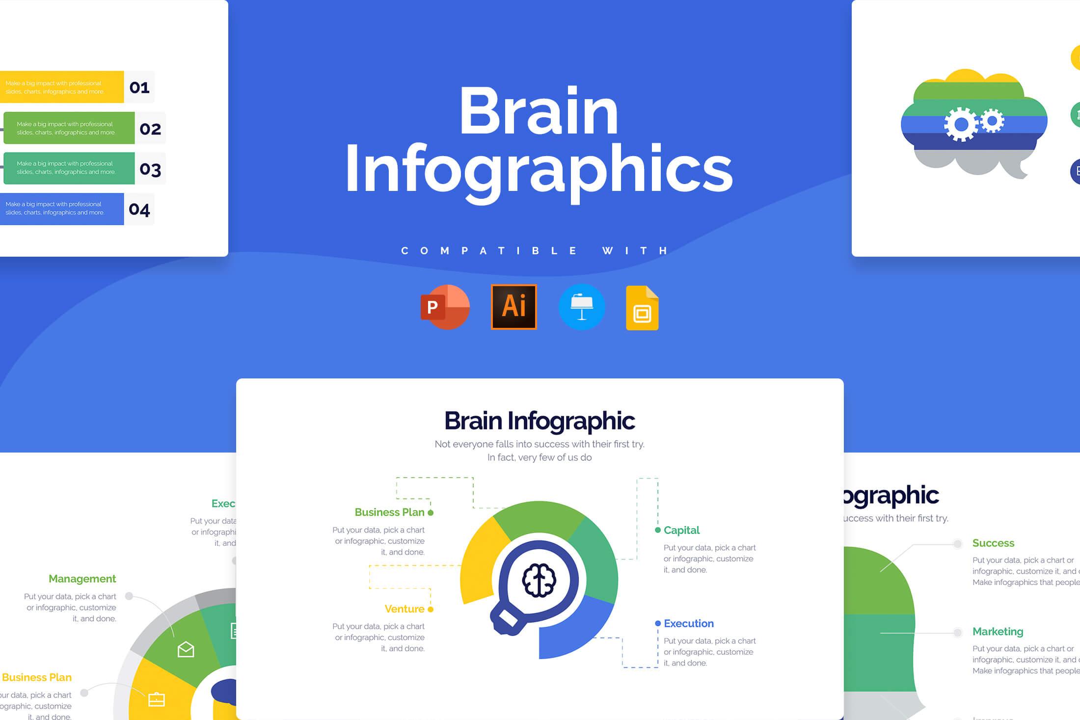 Summary PowerPoint Infographic Templates