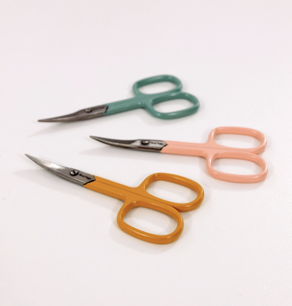 This image shows the curved tip scissors - available for purchase from the Clever Poppy Shop.