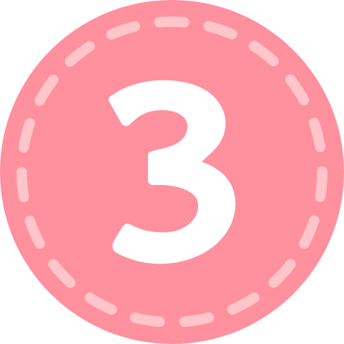 #3 in pink circle
