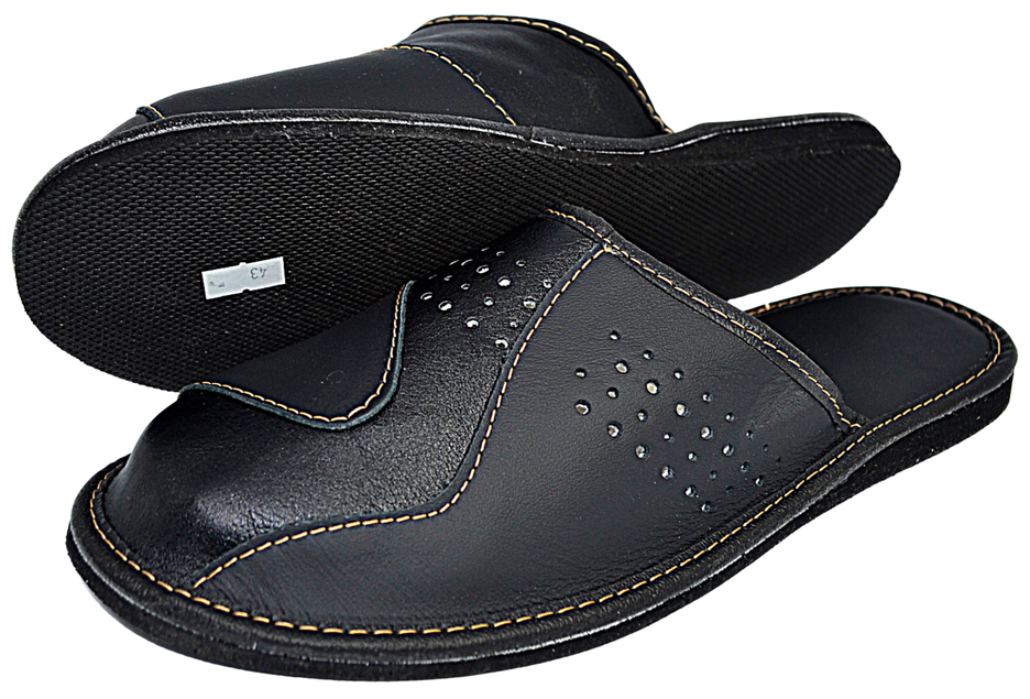 mens leather slippers size 15
