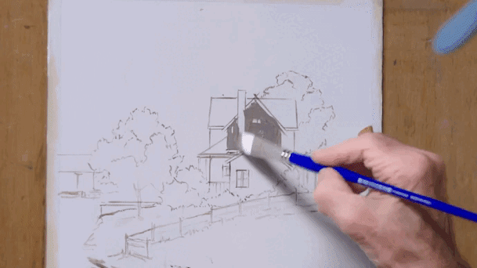 a person painting a picture