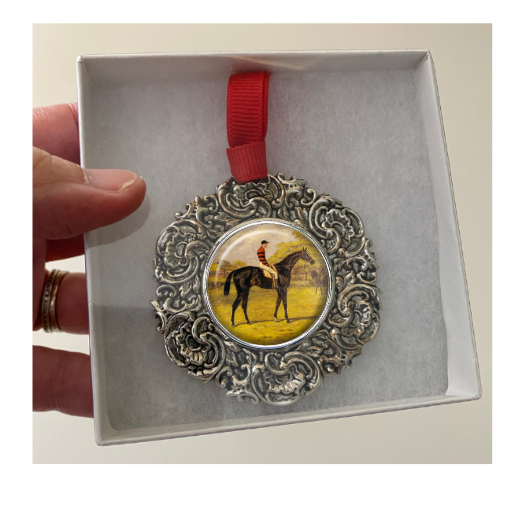 Equestrian Christmas Ornament in a gift box