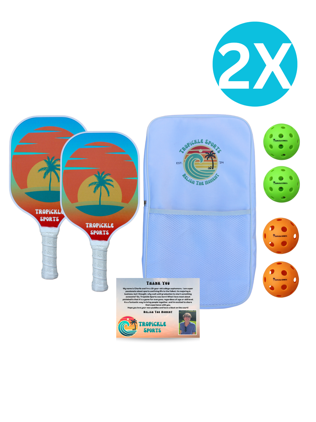 Palm Paradise Pickleball Paddle Set