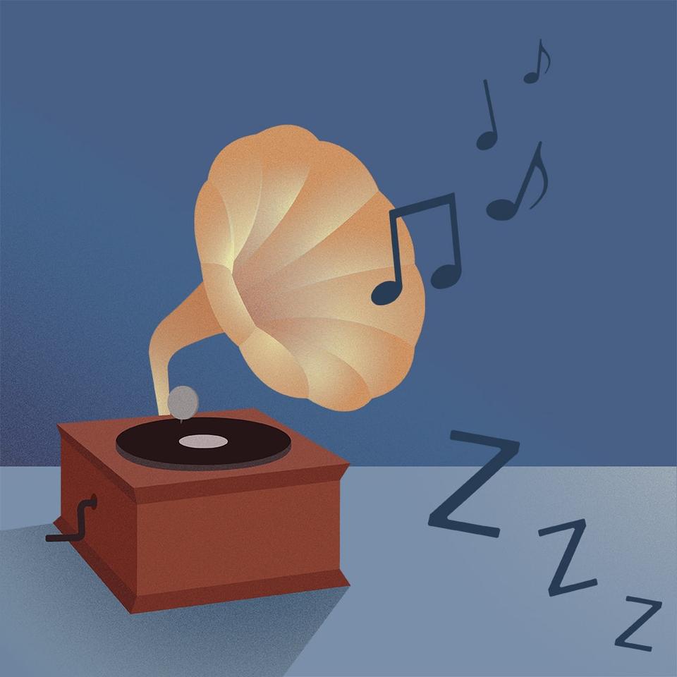 Choose or create a playlist with calming music to help you doze off.