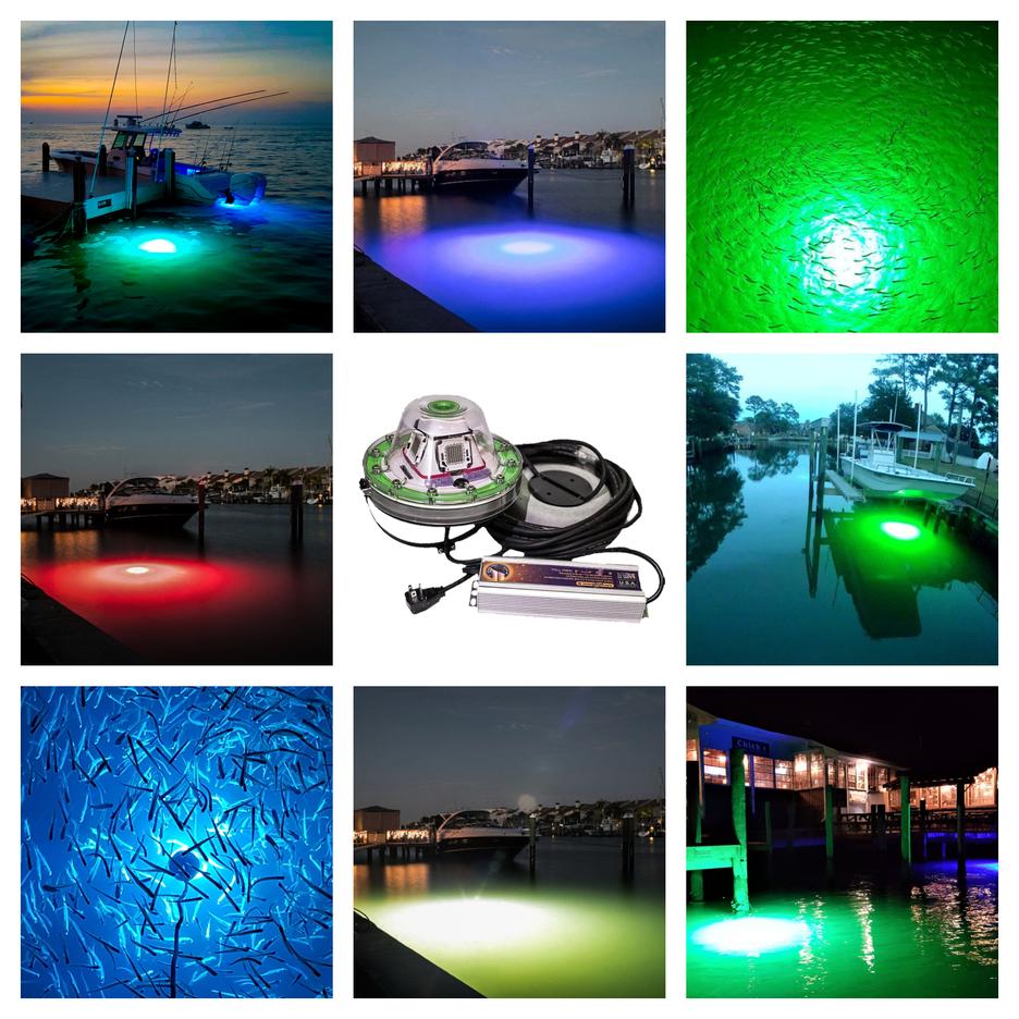 Brightest & Safest Underwater LED Dock Light Easy PlugnPlay System