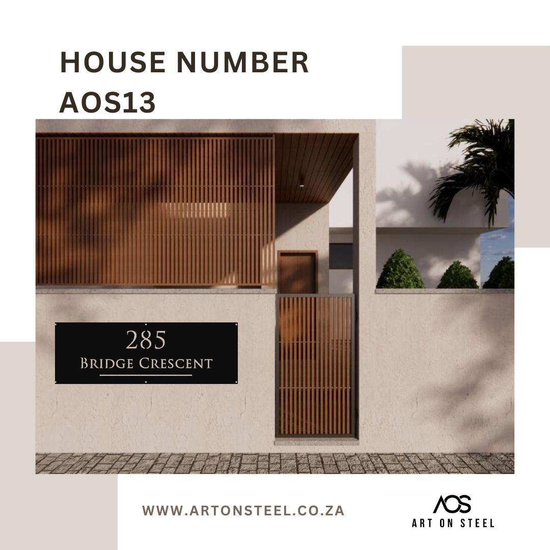 House number AOS 13 Art on Steel