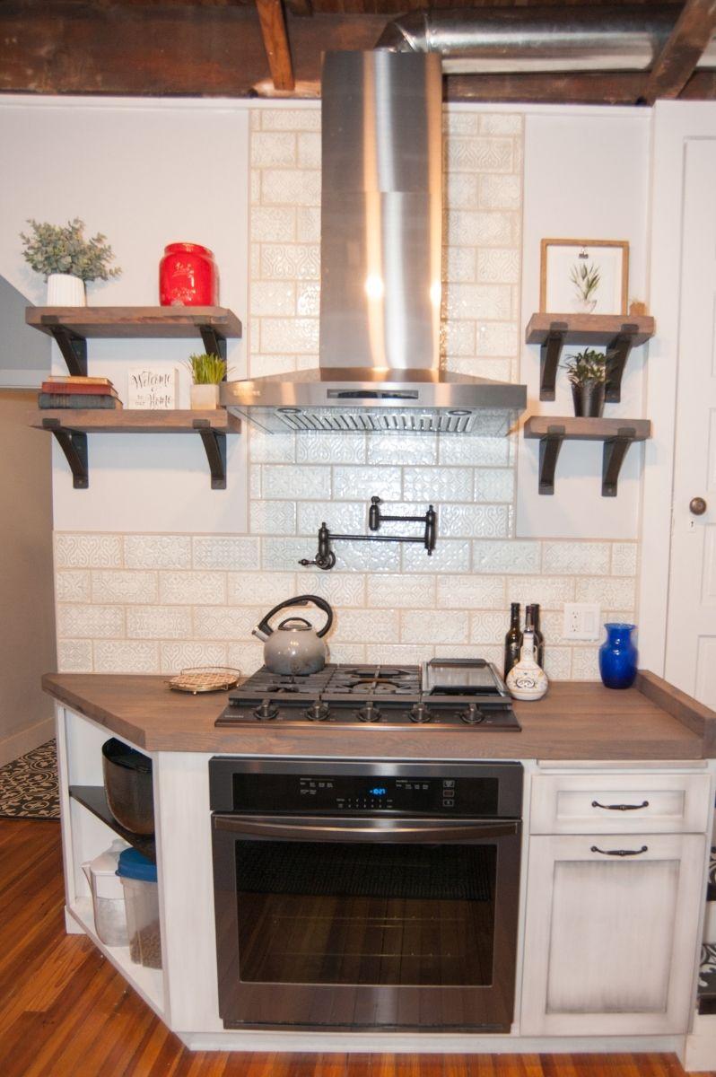 Custom Wood Kitchen Shelves