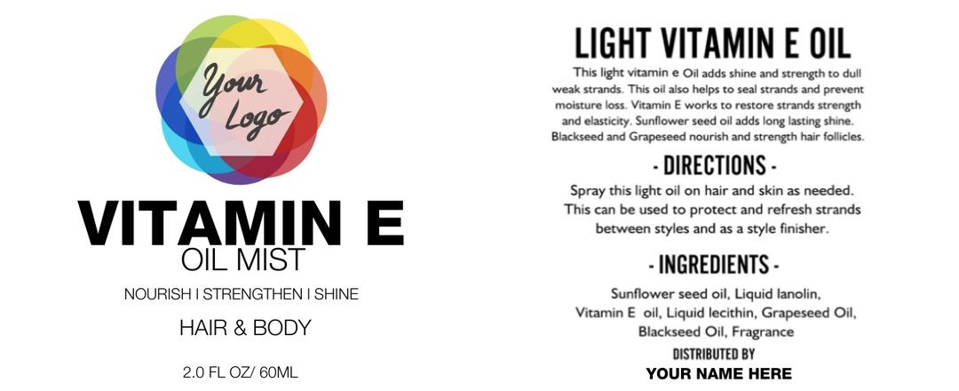 Vitamin E Hair and Body Oil Vitamin E Hair and Body Oil