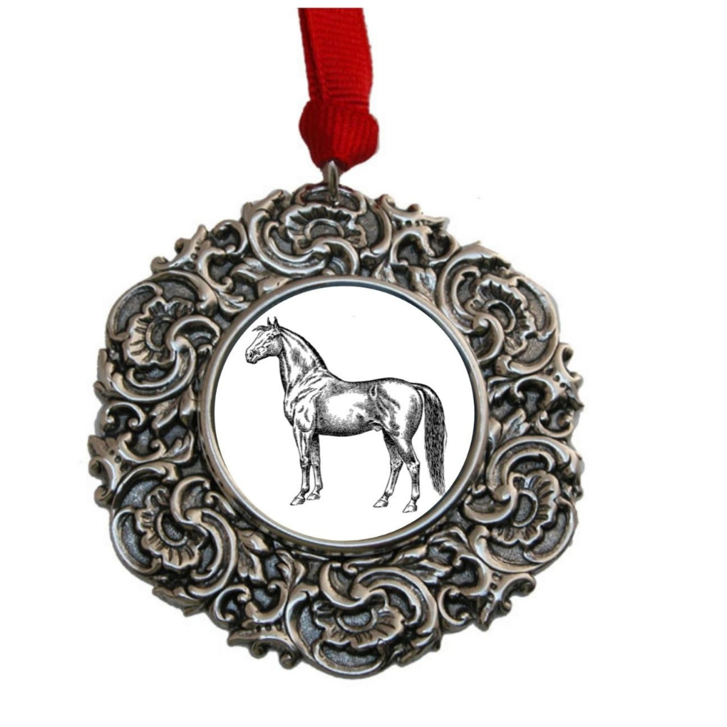Custom Equestrian Christmas ornament