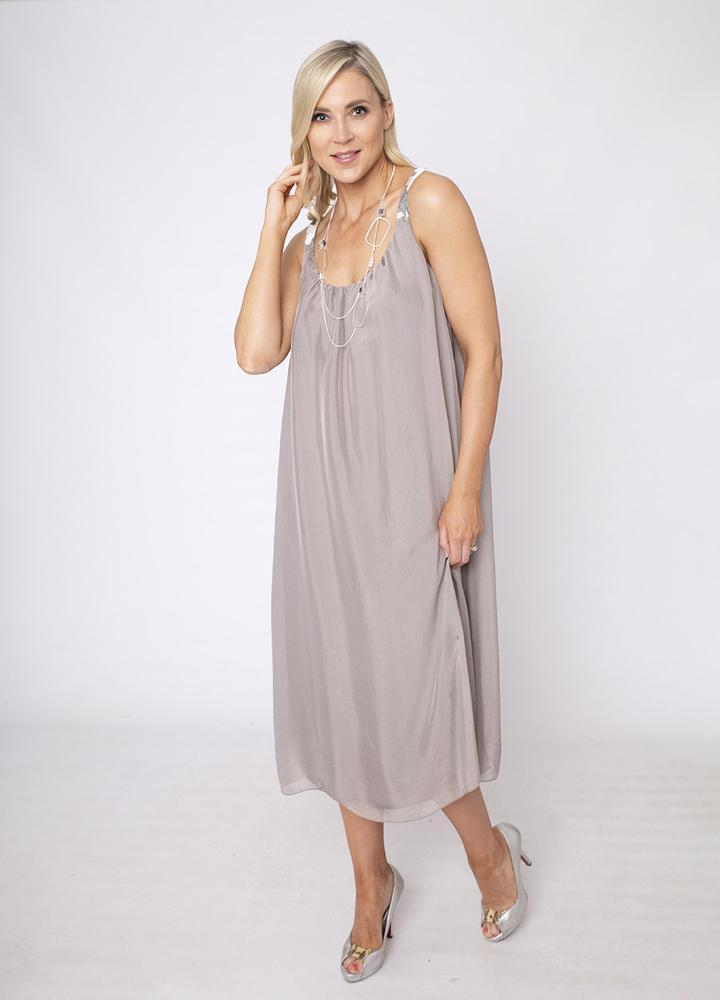 Sleeveless Silk Dress