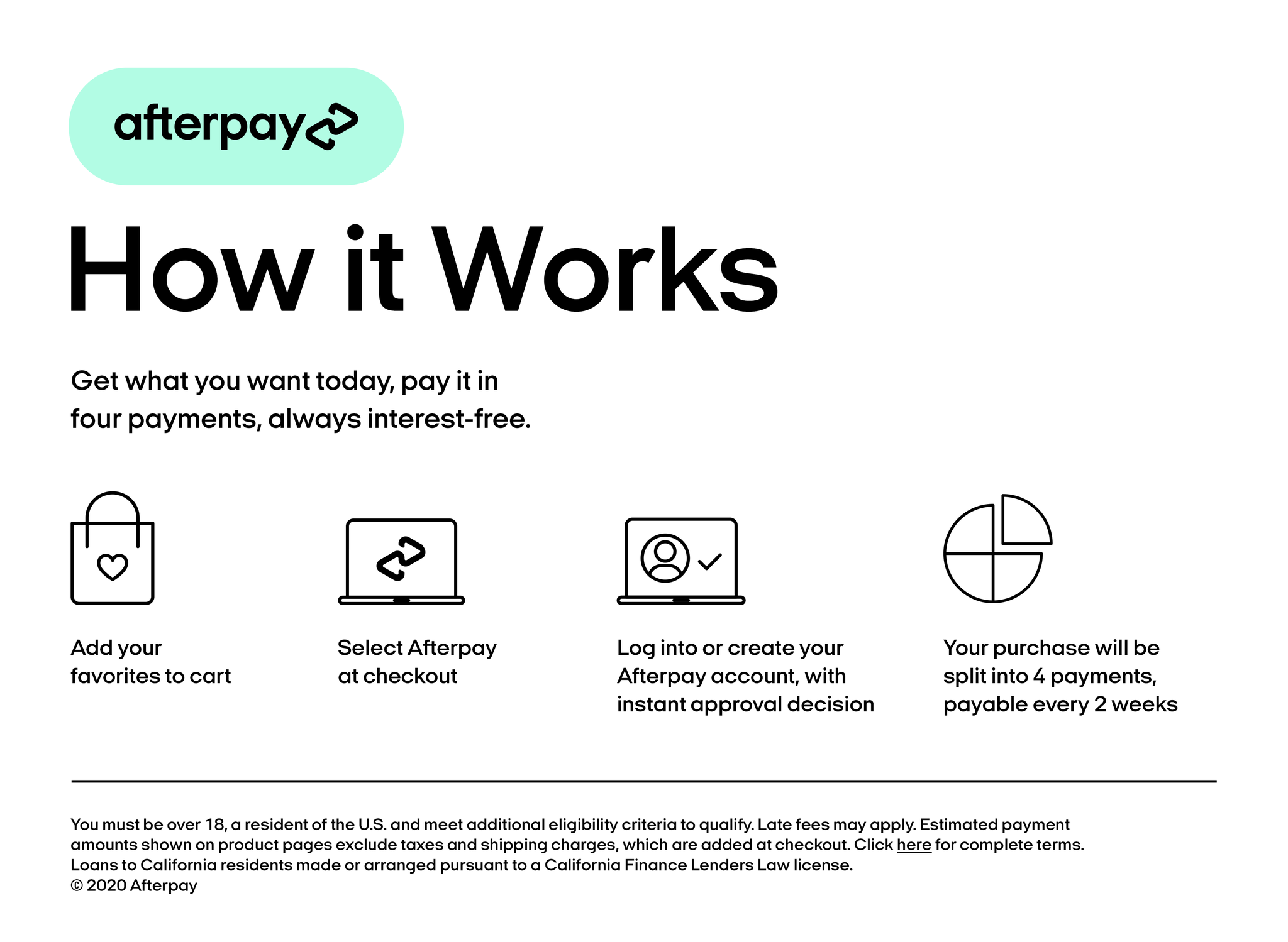 Junebug Jewelry Offers AfterPay