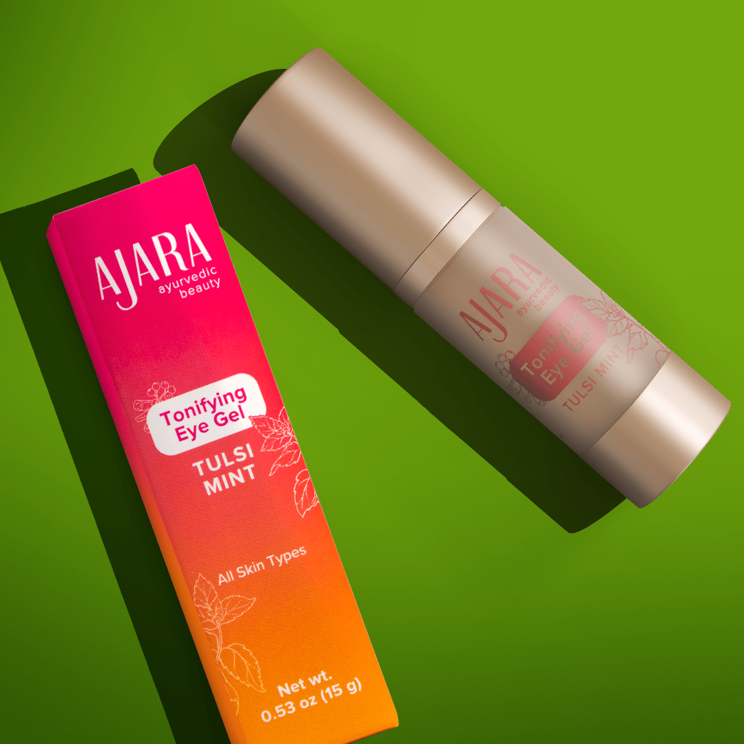 Gel tonificante para ojos con menta y tulsi 2
