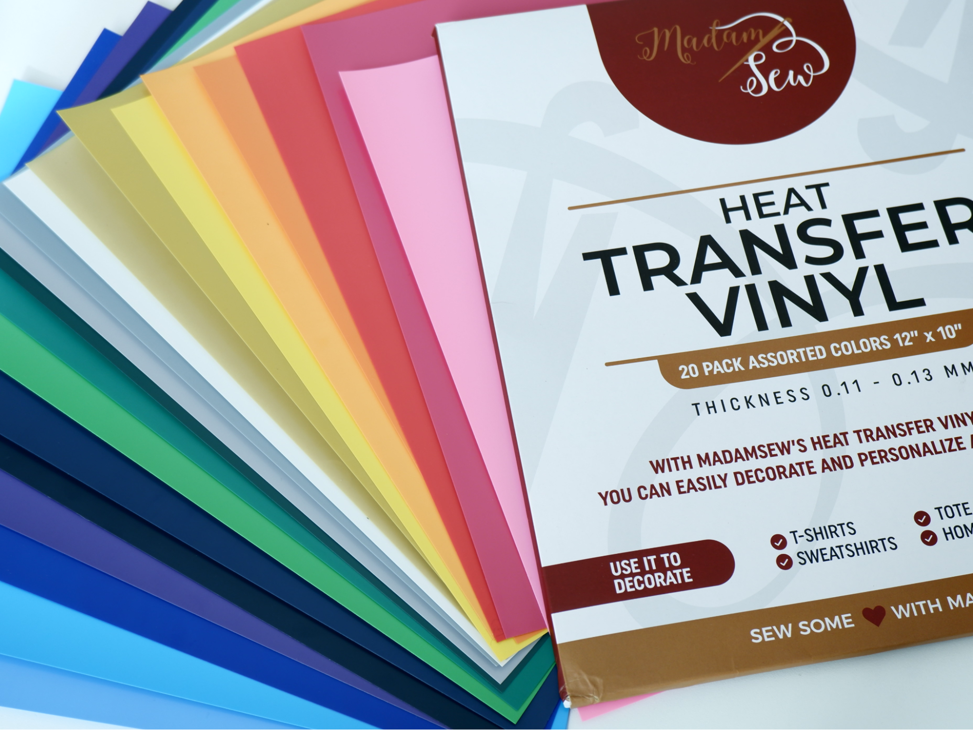 heat transfer vinyl set 20 sheats 20 colors