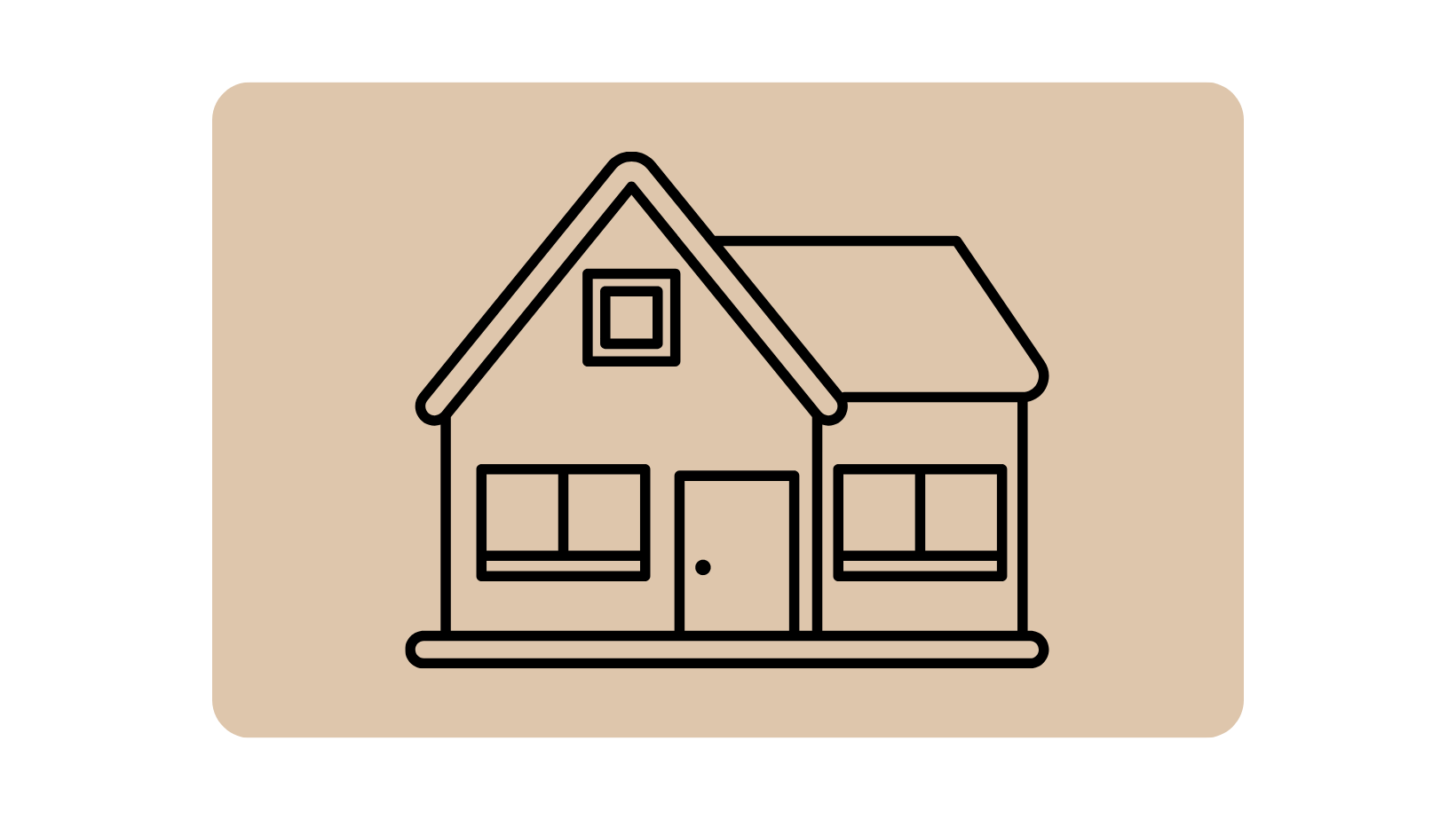 Line drawing of a house