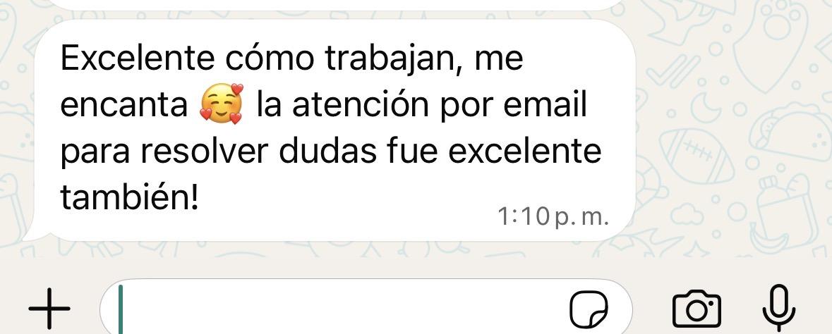Excelente cómo trabajan, la atención por email para resolver dudas fue excelente.