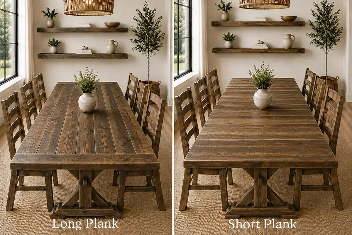 Long Plank vs Short Plank Tables