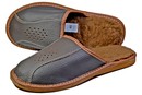 Browne - Mens leather scuff slippers - Reindeer Leather