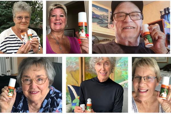 Collage of Outback customers with the Outback Oil Roll-On