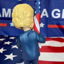 Trump 2020 Bobblehead (with Cloth American Flag)