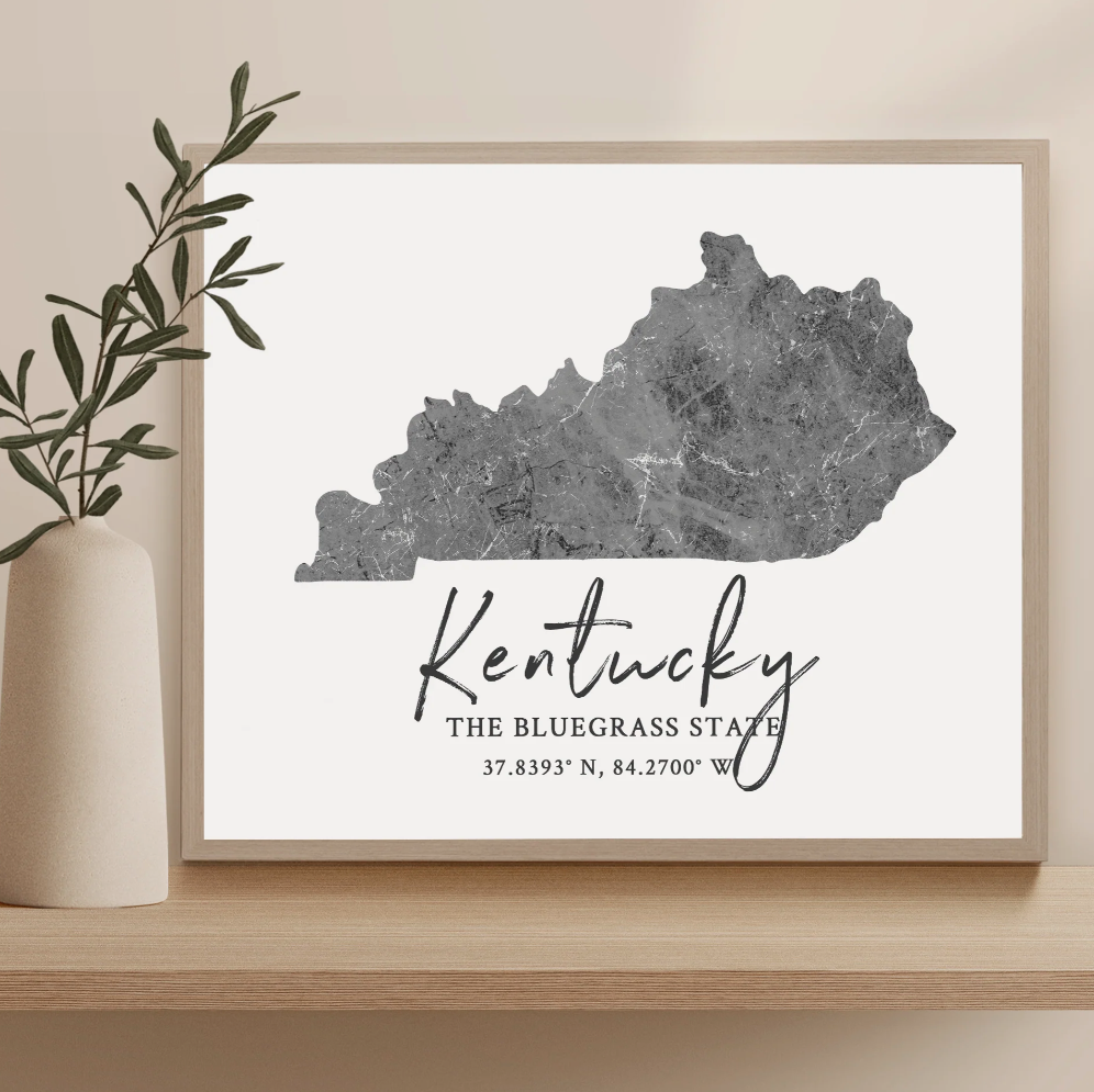 Kentucky State Map Silhouette print