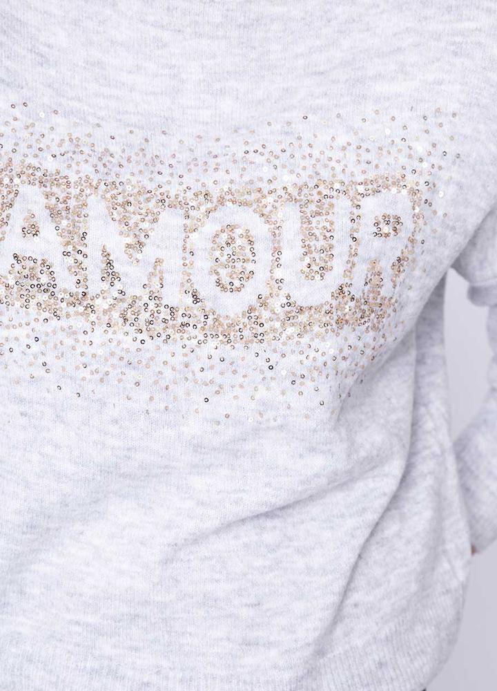 " Amour " Wool Mix Jumper in Grey