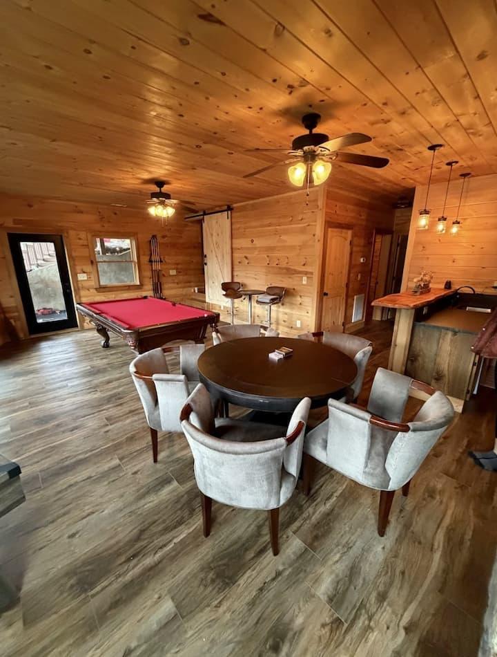 The basement game room gives families a place to gather without defaulting to screens.